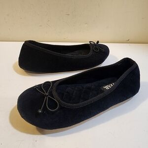 Just fabric Black Velvet Slippers size M